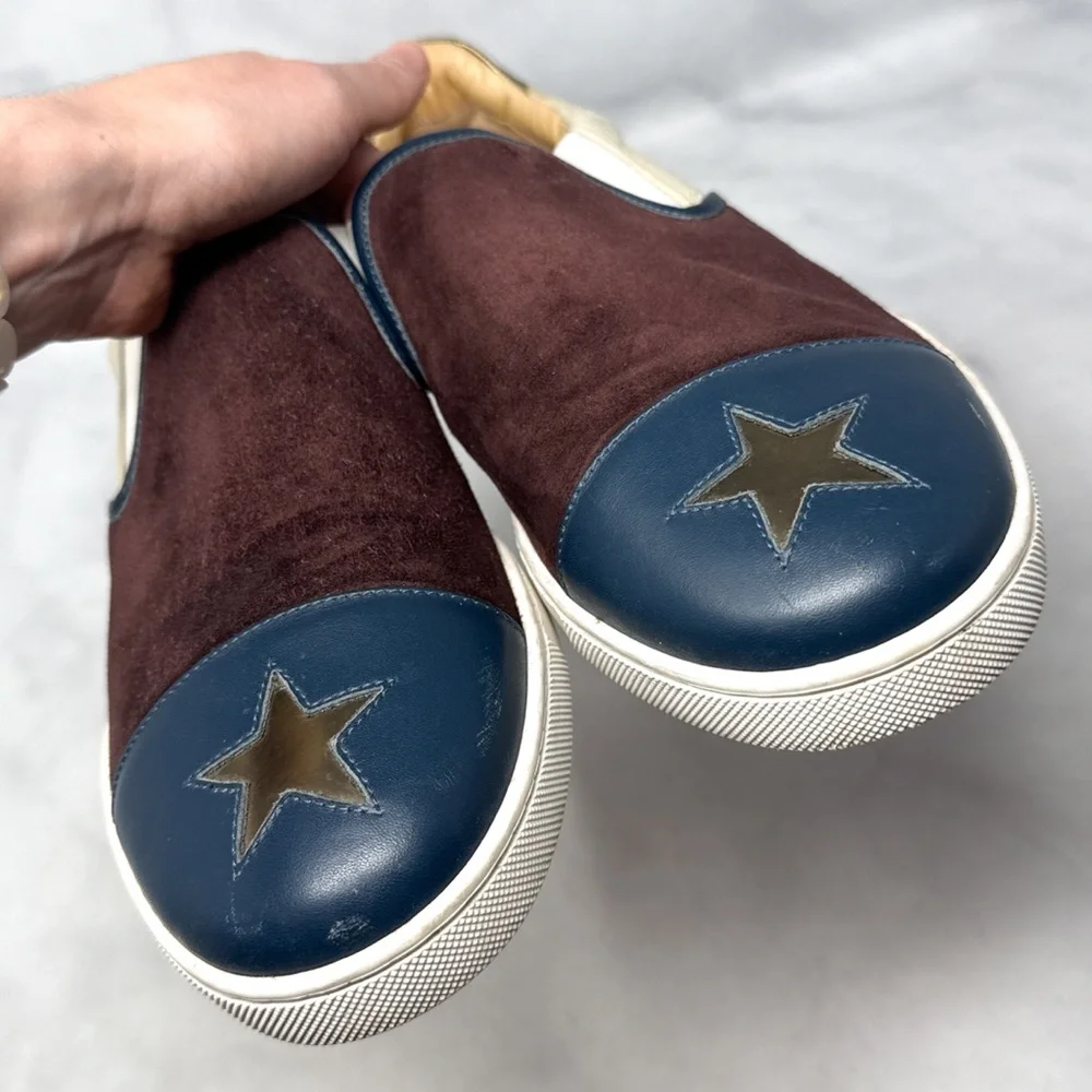 Christian Louboutin Naza Star Suede Leather Cap Toe Slip On Sneaker Shoe Mens 43 - Picture 3 of 15
